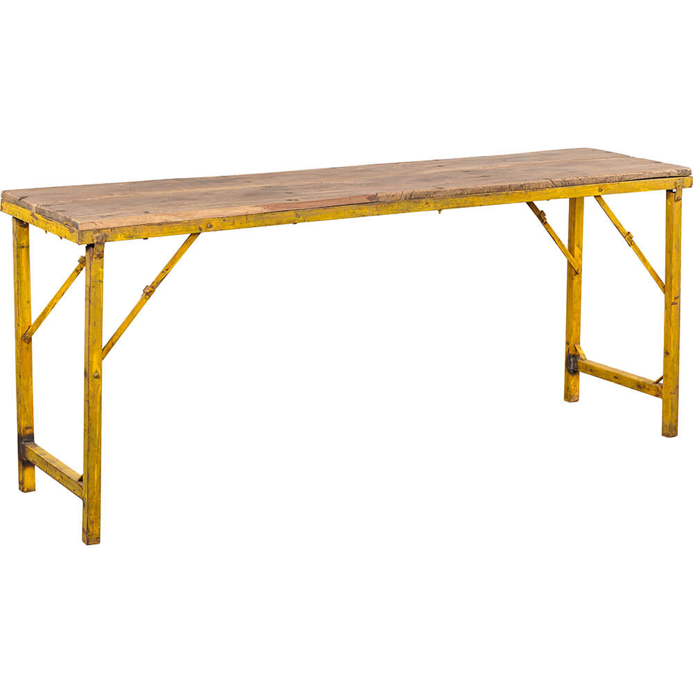 Jalgara konsolbord med gult stel
