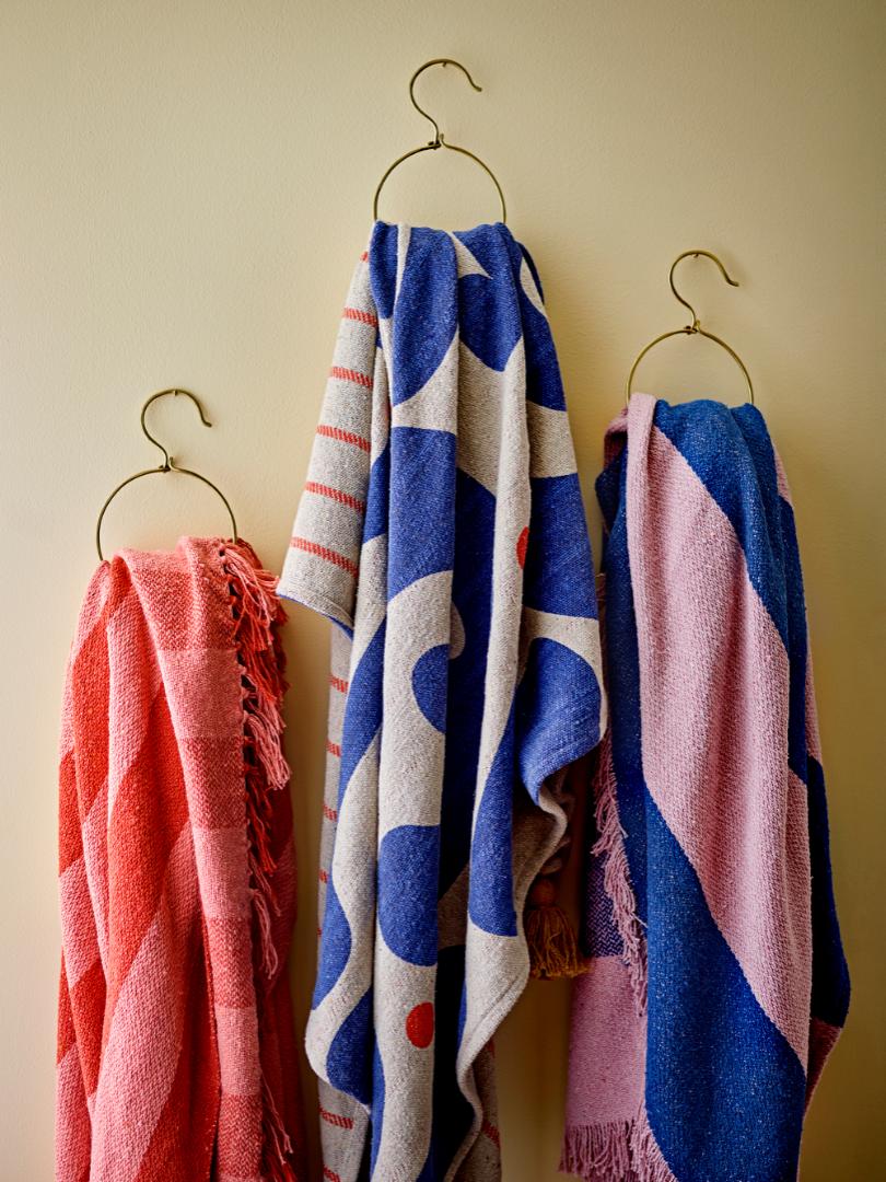 Frello Plaid, Orange, Genanvendt Bomuld