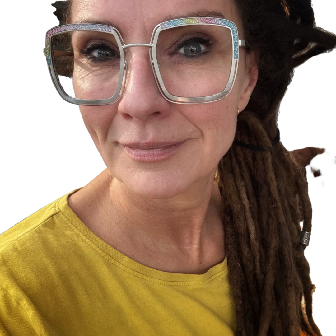 CRAZY OVERSIZE BRILLE MED GLIMMER OG RAKETFART