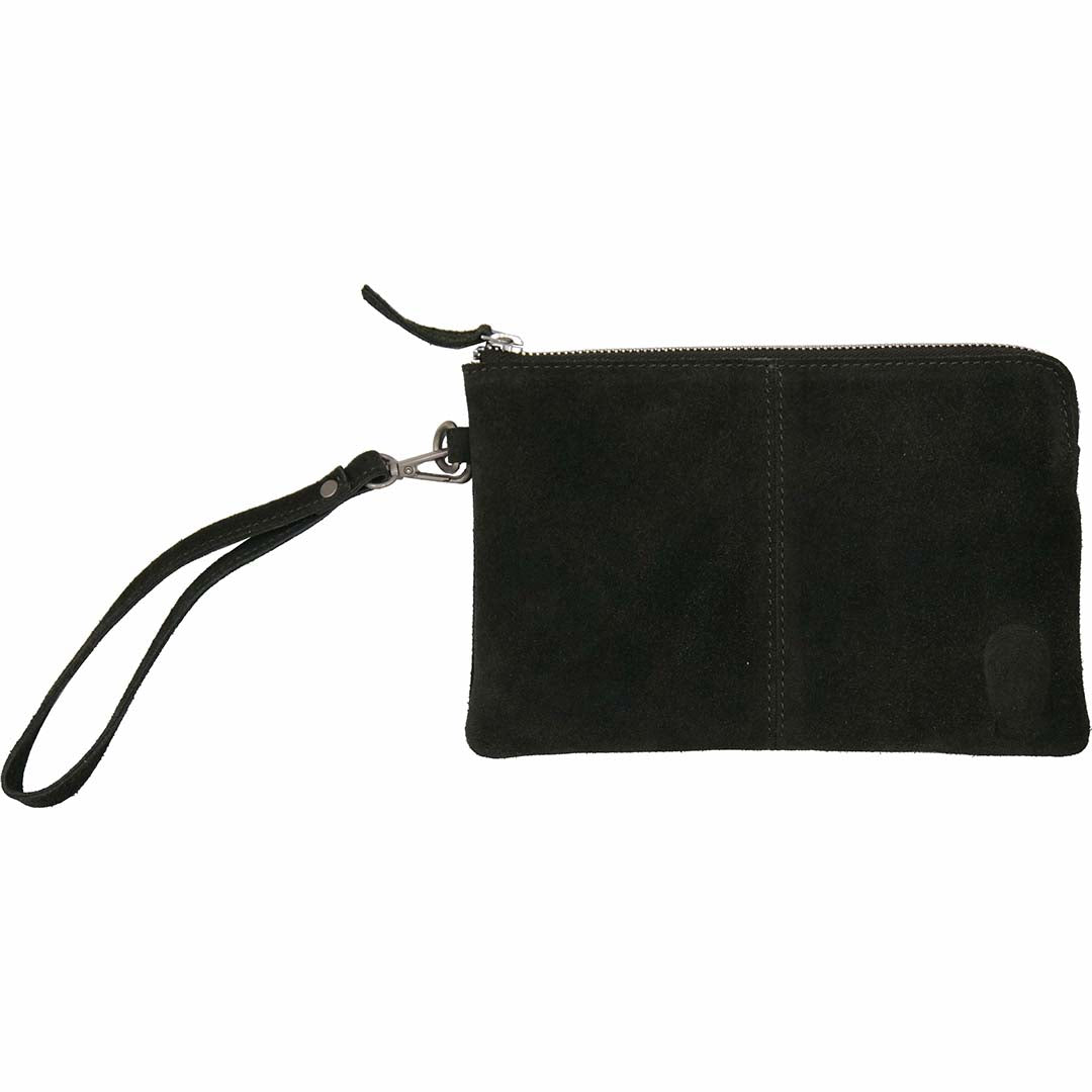 Alpha clutch i ruskind - mørkegrøn