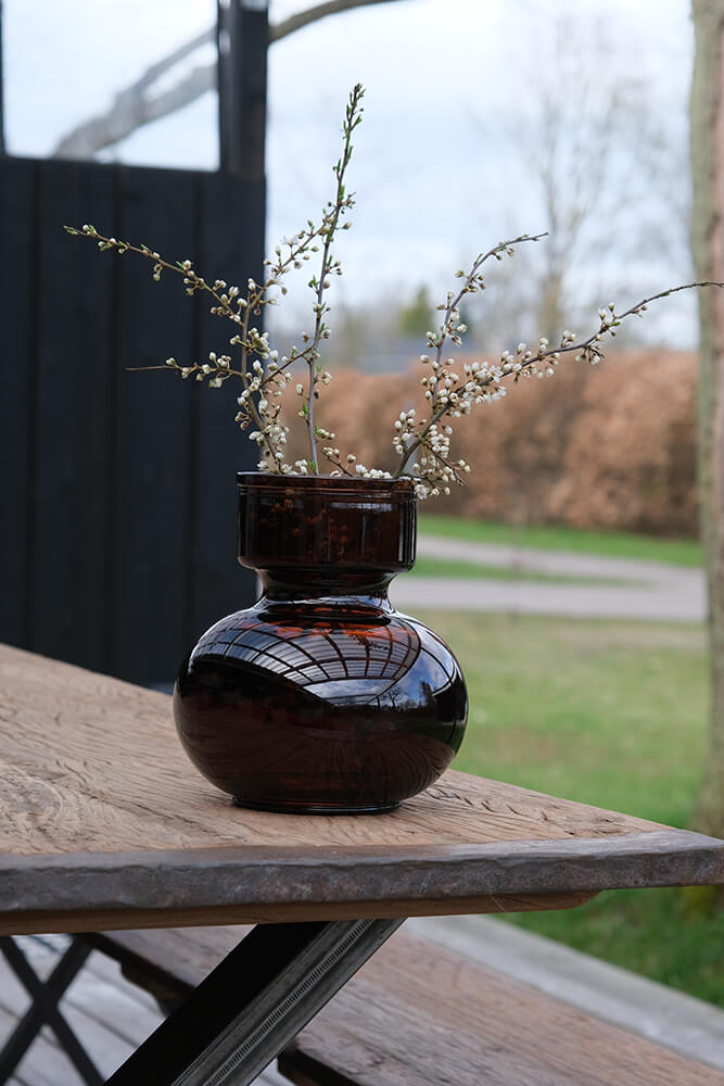 Roberts vase L - chokolade