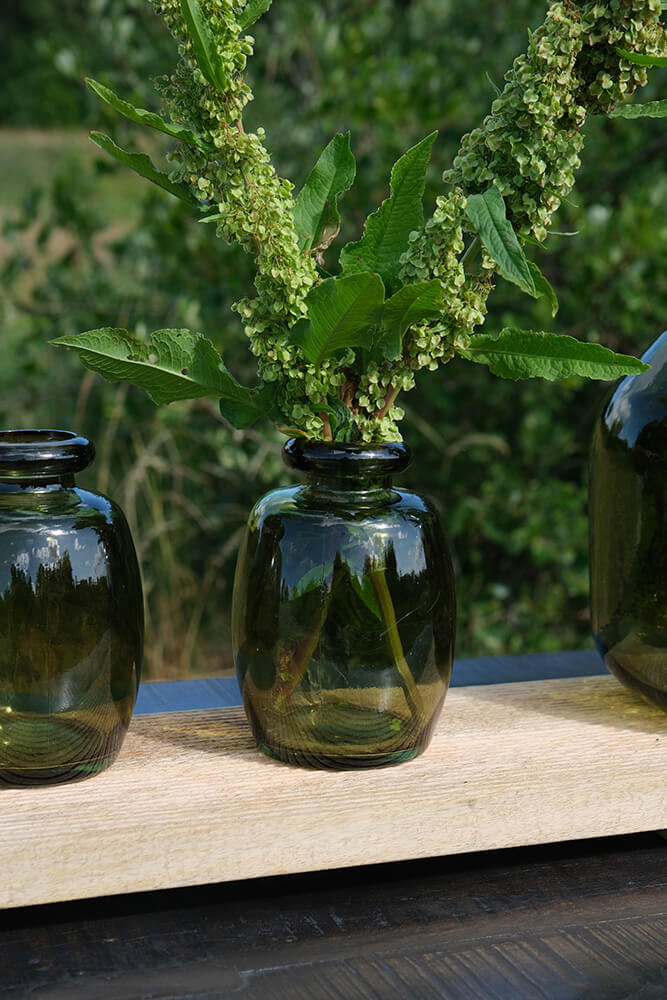 Shape glasvase S - olivengrøn