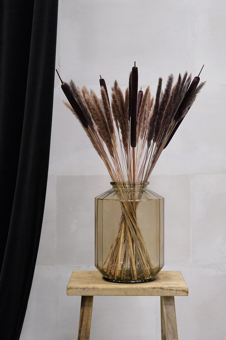 The Edge vase XL - røgfarvet
