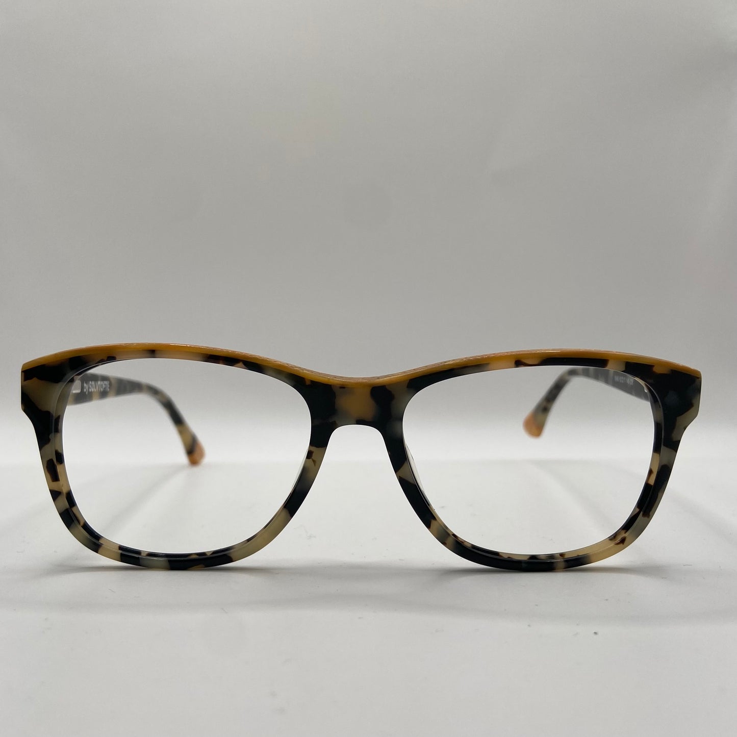 BRUN LÆKKER BRILLE MED OVERLÆGGER I GULD