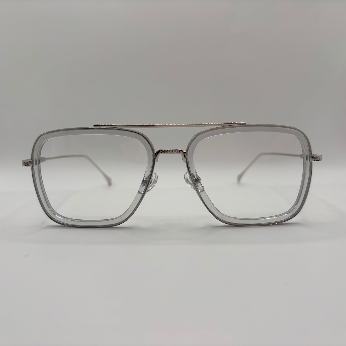 HELT ENKELT KOMBIBRILLE I ACETAT OG METAL
