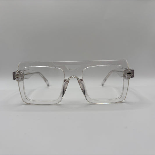 FIRKANTET RÅ AVIATOR BRILLE