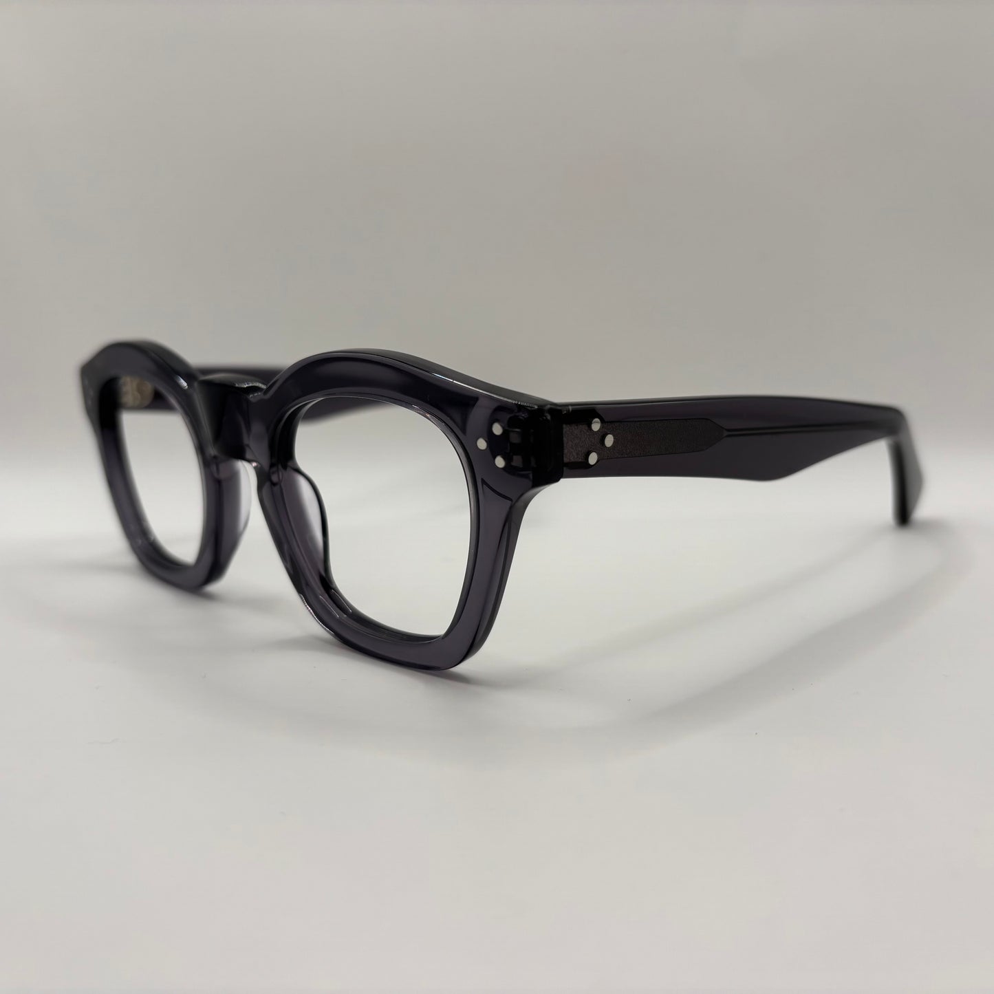TRANSPARANT DUEBLÅGRÅ BRILLE I CHUNKY ACETAT