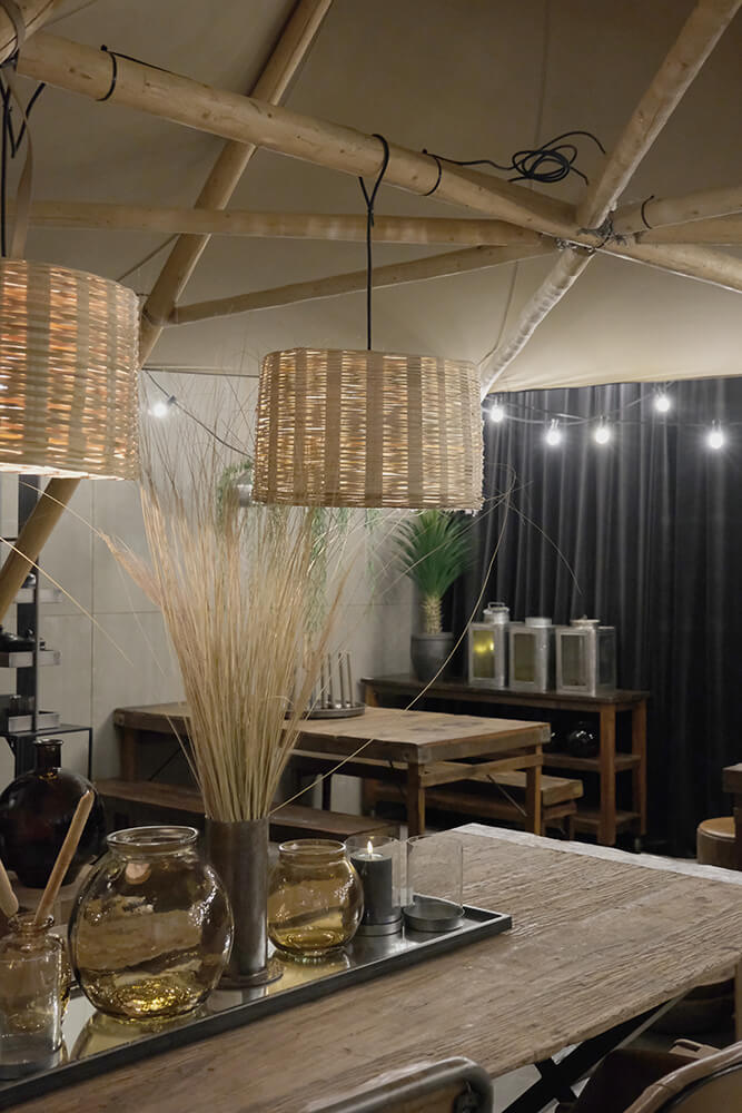 Natura loftlampe i naturfarvet bambus
