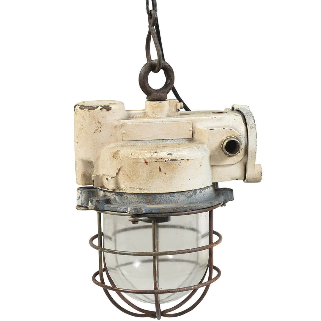 Unik gammel skibslampe