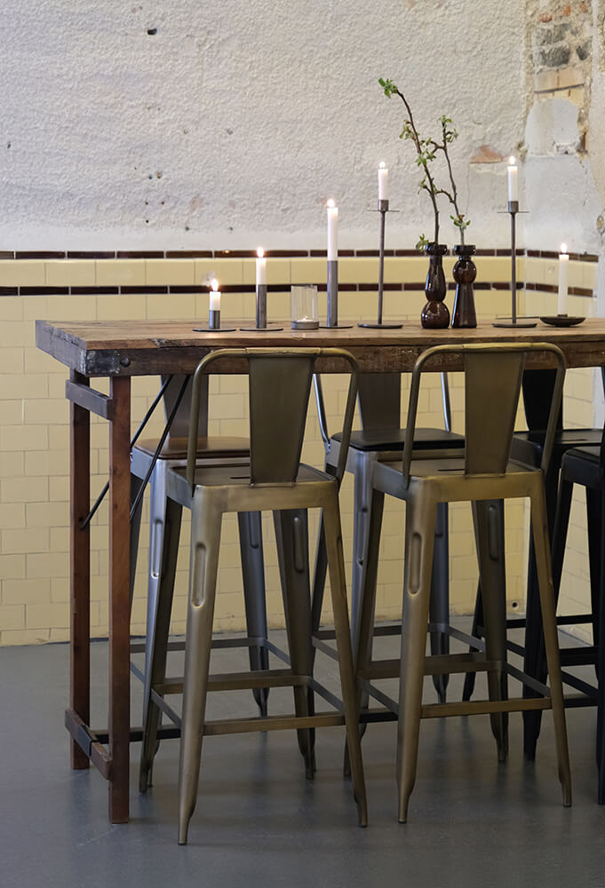 Copenhagen barstol - antikmessing