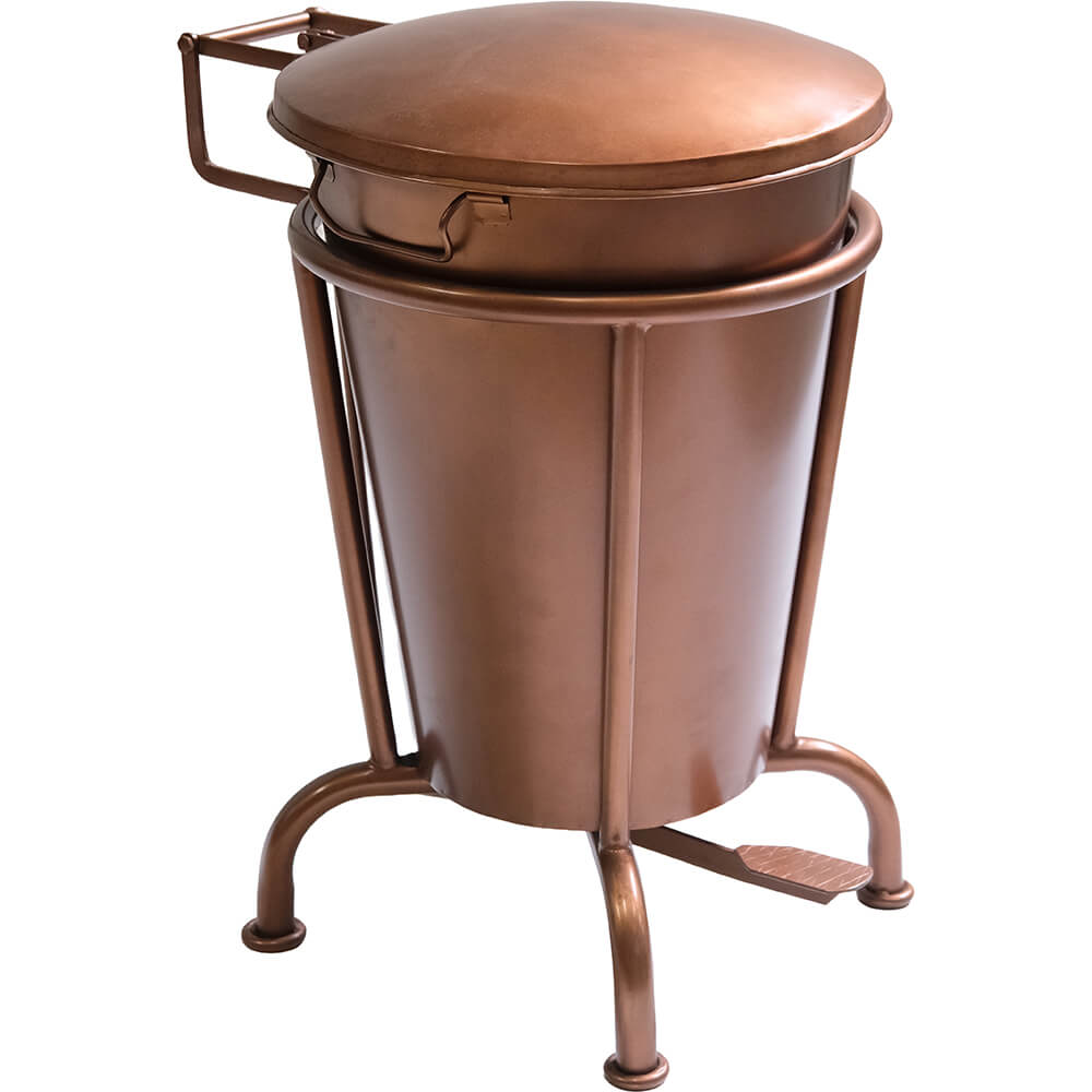 Klapp pedalspand kobber - L