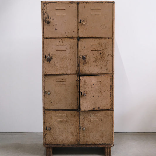 Old School vintage locker med 8 rum