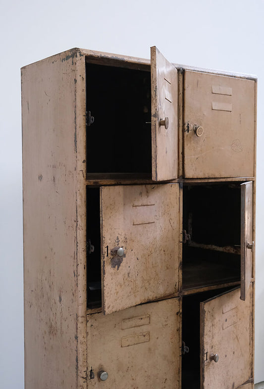 Old School vintage locker med 8 rum