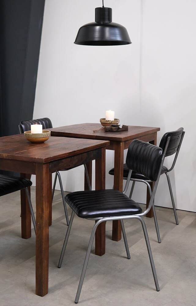 Diner spisebordsstol - sort/jern