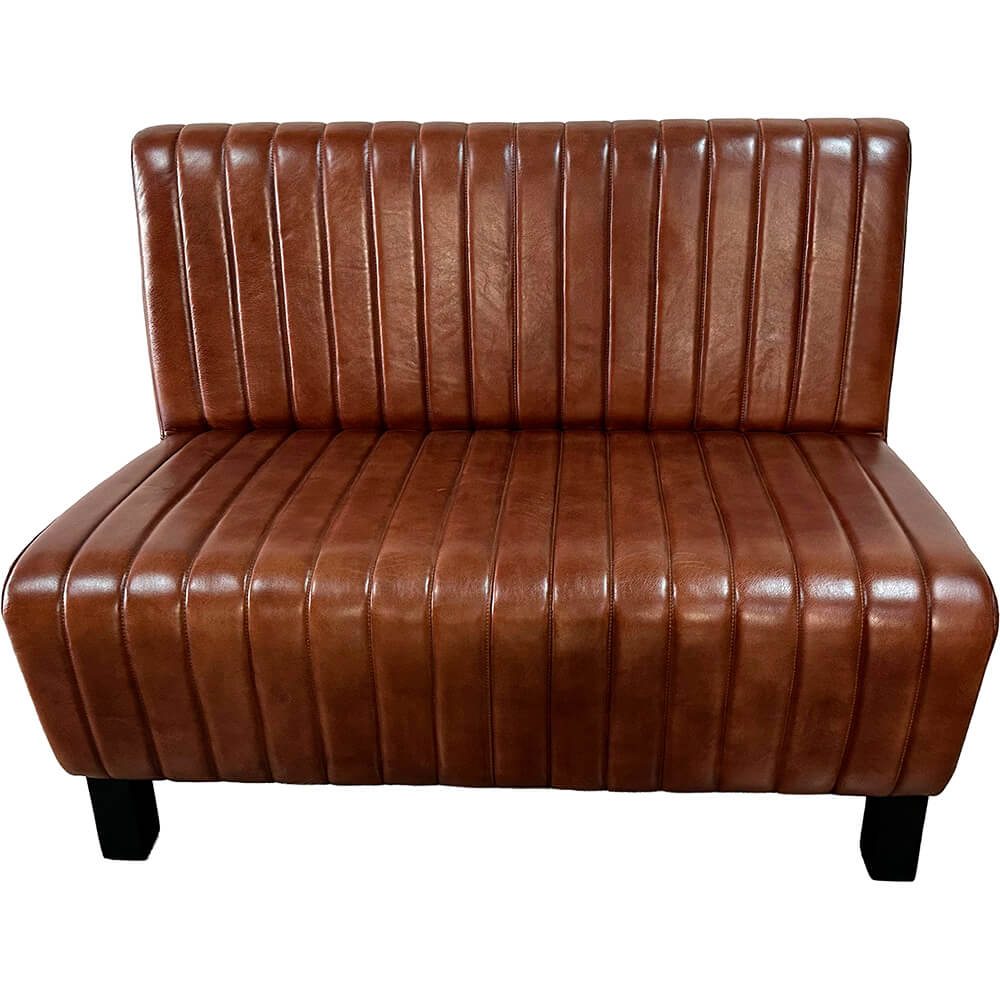 Diner sofa med quiltet læder