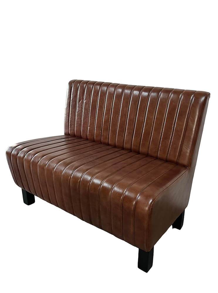 Diner sofa med quiltet læder
