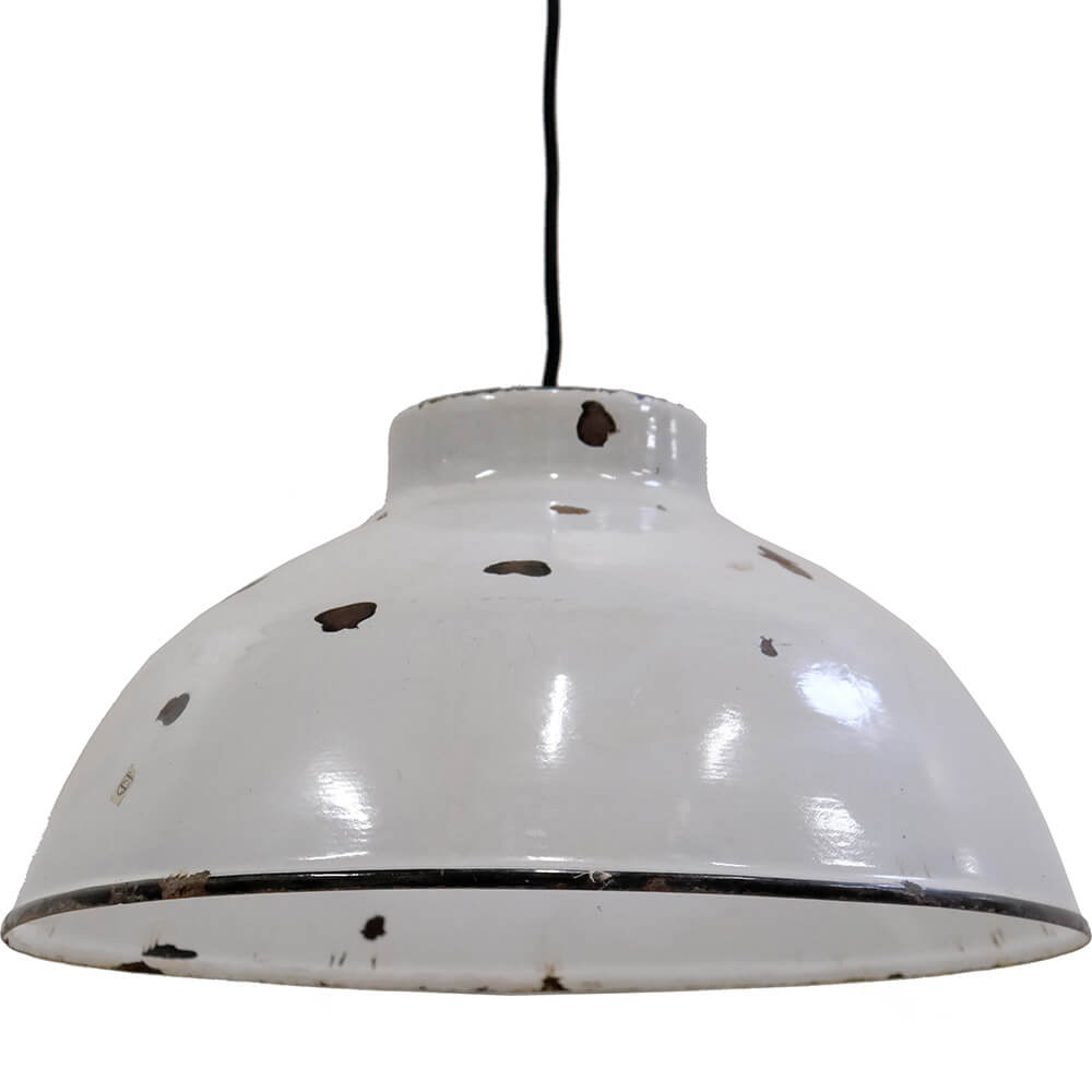 Sheen lampe med patineret emalje