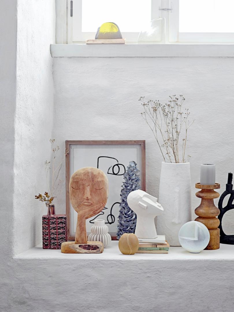Berican Deko Vase, Hvid, Terrakotta