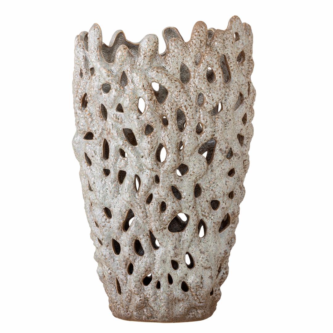 Eunice Deko Vase, Hvid, Stentøj