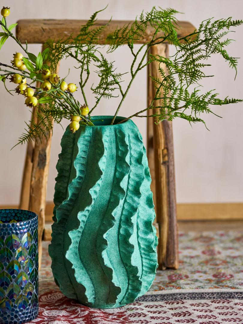 Natika Deko Vase, Grøn, Terrakotta